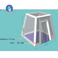 Tente gonflable carrée en forme d'échelle, étanche, transparente, à bulles, maison de luxe, hôtel