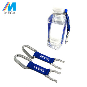 Dây đeo Chai Nước in lụa tùy chỉnh với dây đeo cổ tay ngắn và móc treo chai có sẵn để thiết kế miễn phí - Product Image 4