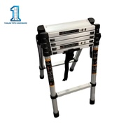 Échelle pliante industrielle en alliage d'aluminium de type A 2,3 m + 2,3 m, portable pour la construction et l'usage domestique