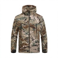 Veste Softshell imperméable kaki coupe-vent à fermeture éclair intégrale, vêtement tactique pour la randonnée en plein air