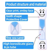 Minuteur de brossage de dents pour enfants, minuteur de 2 minutes en forme d'heure de cheville pour l'hygiène bucco-dentaire des enfants, cadeau d'apprentissage pour la salle de bain