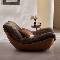 Fauteuil lounge moderne haut de gamme en velours, chaise de salon de luxe italienne, canapé individuel de style nordique, fauteuil lounge créatif de designer