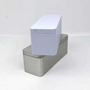 Rectangular Rounded Corner Tin <b>Box</b> Food Grade <b>Metal</b> Tin Container Long Shape Tinplate Case For Tea Cookie Gift Storage - Product Image 2