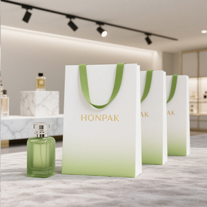 Wholesale Custom Kraft <b>Ribbon</b> Printed Clothing Packaging Luxury Paper Shopping Bags with Logo Personalized Paper <b>Gift</b> Bags - Product Image 2