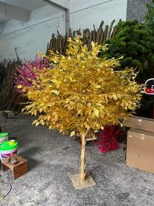 Pohon <span class=keywords><strong>Maple</strong></span> buatan kualitas tinggi Pohon Banyan emas besar dalam ruangan luar ruangan dekorasi tempat indah pohon lanskap tanaman - Product Image 4