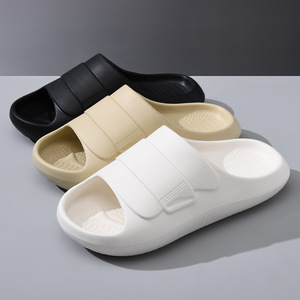 Zapatillas de hombre y mujer con suela de EVA, chanclas de interior antideslizantes con suela gruesa, color blanco, negro, caqui, talla 36 a 45 - Product Image 1