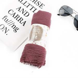 Crinkle Venda Quente Lenços Designer Cabeça Mulheres <span class=keywords><strong>Hijab</strong></span> Lenço Muçulmano - Product Image 3