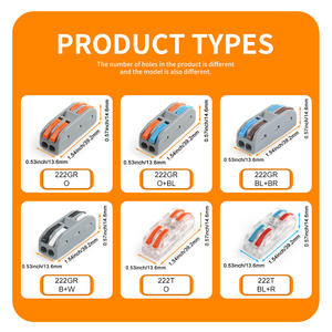 Konektor Kompak DIY GO 2/3/4/5 Konduktor, Konektor Kabel Tuas, Berbagai Warna, Terminal Sambungan Docking, 28-12 AWG - Product Image 3