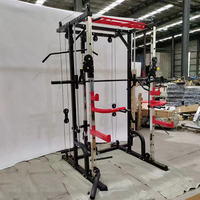 Appareil de musculation multifonctionnel tout-en-un commercial : Smith Machine, Power Rack, Crossover à câbles