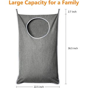 XL Hanging <b>Laundry</b> <b>Hamper</b> Bag, Extra Large Tear-resistance Door <b>Hamper</b> with Hooks for Dirty Clothes - Product Image 2