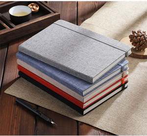 Cuaderno de costura diario comercial promocional de tapa dura de cáñamo con logotipo personalizado diario forrado corporativo juego de regalo térmico para empresa - Product Image 4