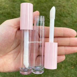 JANCY Gói 6Ml <span class=keywords><strong>Big</strong></span> Wand Trắng Hồng Rỗng Rõ Ràng Tùy Chỉnh Son Bóng Ống Với Bàn Chải Lớn Applicator - Product Image 4