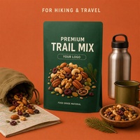 Sachets de mélange de fruits secs personnalisés imprimés, sachets refermables de qualité alimentaire pour emballage de mélange de noix, pour la randonnée, les voyages, les activités de plein air, vente en gros