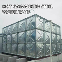 Fabriklieferung 100 Kubikmeter Verzinkte Wassertanks Professioneller Quadratischer Verzinkter Stahl-Wassertank