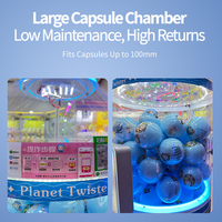 Distributeur automatique de capsules en métal de 100 mm Enjoy Play Metaverse Planet Twister pour machine à monnayeur intelligente Gacha