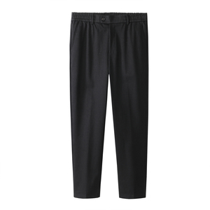 بنطلون رجالي شتوي دافئ سميك كاجوال أبيض ضيق أسود - Product Image 4