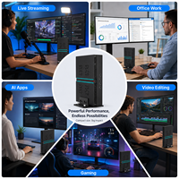 Mini PC para Juegos, Intel Core I7-14700F, RTX 4060Ti 8G, PC de Escritorio Compacto, DDR5 64GB, con WiFi 6E, LAN Dual, para Estación de Trabajo con IA