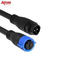 Conector Circular M19 de 2 Pines Macho y Hembra, 20A 300V IP67, Tipo Soldadura, Enchufe Impermeable para Uso Industrial