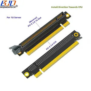 Reverse PCI Express PCI-E 3.0 16X Slot To PCIe X16 Adapter Riser Card For 1U Server Computer Case