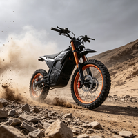 Nouvelle moto électrique tout-terrain 72V 4500W pour adultes, 61-80 km/h, batterie 22,5 Ah, freins hydrauliques, moteur sans balais