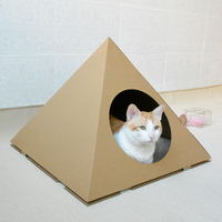 House-IC-1095-temple-shape-big de boîte de grattoir de salon de grattoir de chat de carton de griffoir de chat