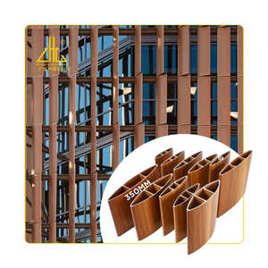 Rejillas de aluminio fijas de grano de madera de gran tamaño de 300mm y 350mm para ventilación exterior de edificios populares en Canadá - Product Image 1