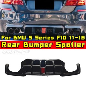 For BMW 5 Series F10 2011-2016 Car <b>LED</b> Rear Bumper Lip Splitter <b>Diffuser</b> Body Kit Bumper Guard Protector Cover Car Accessories - Product Image 1