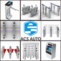 Portillon tournant semi-automatique ACS AUTO avec lecteur de code QR pour le contrôle d'accès des salles de sport