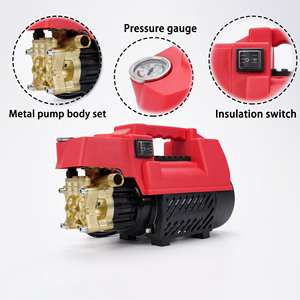 Asy para enjuagar el coche, bomba de lavado de alta presión con patrón de salpicaduras, potencia nominal de 1800W - Product Image 5