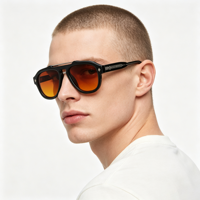 Lunettes de soleil unisexes polarisées UV400 style grenouille, monture intégrale, tendance hip-hop, rétro et cool, nouvelle collection 2026 transfrontalière