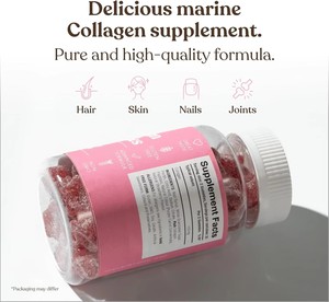 Bonbons Gommeux au Collagène Végétalien OEM ODM Marque Privée, Améliorant la Beauté, Sans Gluten, Sans OGM, Vitamine C, Pour Adultes, 60 Gommes, Nouveauté - Product Image 3