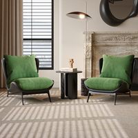 Fauteuil de salon rétro capitonné, inclinable, fait main, durable, en cuir PU écologique et doux