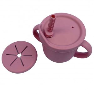 Gobelet d'apprentissage pour bébé en silicone avec poignées, sans BPA, qualité alimentaire, pour les tout-petits de 1 à 2 ans, pour apprendre à boire - Product Image 1
