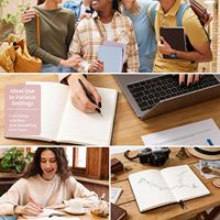 Carnet de notes A5 de luxe minimaliste en cuir PU grainé avec logo personnalisé pour cadeau d'entreprise et papeterie