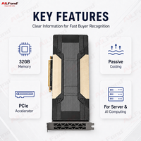 V100 32GB PCIe versi asli Akselerator GPU Arsitektur Volta untuk Server Pembelajaran Mendalam AI