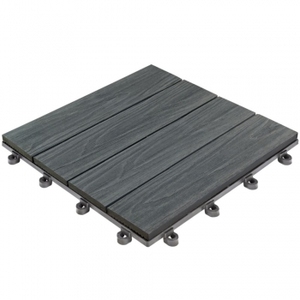 Thời trang chống trượt không thấm nước 300x300mm lồng vào nhau PVC gạch lát sàn gỗ-nhựa thiết kế cho <span class=keywords><strong>DIY</strong></span> sân thượng ngoài trời - Product Image 2