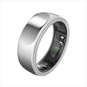 High Quality Multi-functional Smart Ring Wearable Device Silver Titanium Wireless Charging Monitoring Physical Conditions Datas