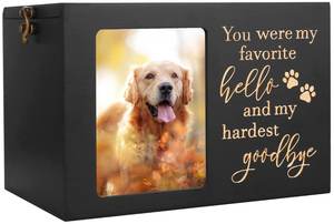 Köpek veya kedi külleri için <span class=keywords><strong>Pet</strong></span> anıt Urns, fotoğraf çerçevesi ile büyük ahşap cenaze kremasyon çömleği, hatıra hafıza kutusu - Product Image 2