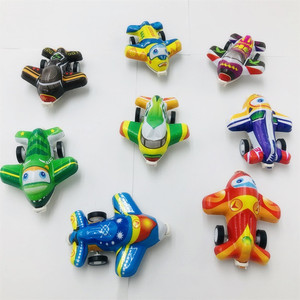 Avión de juguete de dibujos animados con mecanismo de retroceso, mini modelo para bebés y niños pequeños, juguete unisex de empuje y tracción. - Product Image 1