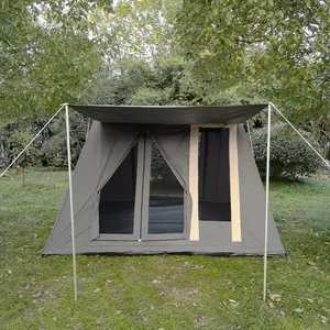 Acome 야외 캠핑 코튼 텐트 4 명 캠핑 방수 두꺼운 활 팝업 코튼 텐트