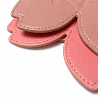 Étiquette de bagage en cuir PU personnalisée YinHui avec logo, motif fleur de cerisier, pour valise de voyage, étiquette d'identification, idéale pour cadeau promotionnel