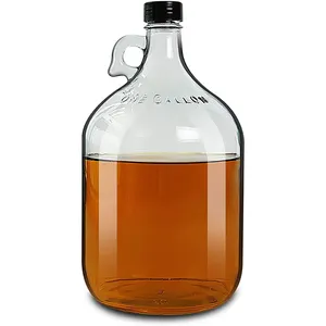 Drank Industrieel Gebruik En Schroef Deksel Afdichting Type 1 Gallon Jug 128Oz Clear Grote Glazen Fles