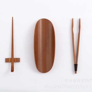 Cuchara de Té Ovalada de Bambú Carbonizado Pulida a Mano, Accesorio para la Ceremonia del Té - Product Image 3