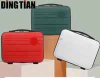 Valise de maquillage rigide en PP durable de 12/14 pouces, sac à roulettes cosmétique avec logo de marque personnalisé pour cadeau promotionnel, prix d'usine