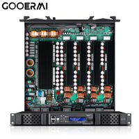GOOERMI Amplificador de Potencia Digital Profesional de 4 Canales DSP FIR 1U, GaN Clase D, Dante PFC, 3500W, Procesador de Audio de Alta Potencia