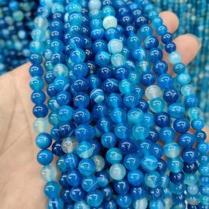 Mode rayé manuscrit Agate calcédoine Bracelet collier tissé matériel accessoires bricolage à la main perlé bijoux - Product Image 6