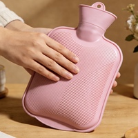 Bouteille d'eau chaude en silicone portable de 500 ml, mini chauffe-mains d'hiver