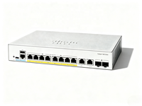 Commutateur Cisco C1300-8P-E-2G Commutateur géré 8 ports Gigabit PoE+ 2 ports combo SFP GE Budget PoE 67W Couche 2/3