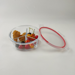 Professionnel en <span class=keywords><strong>verre</strong></span> de stockage de nourriture hermétique 3 compartiments déjeuner boîtes de conteneur fabriqué en Chine - Product Image 4