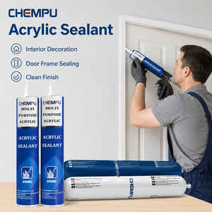 Mastic acrylique 1K pour chantier, remplissage de joints, application facile, flexible, pour travaux de peinture, mastic acrylique propre pour portes - Product Image 3